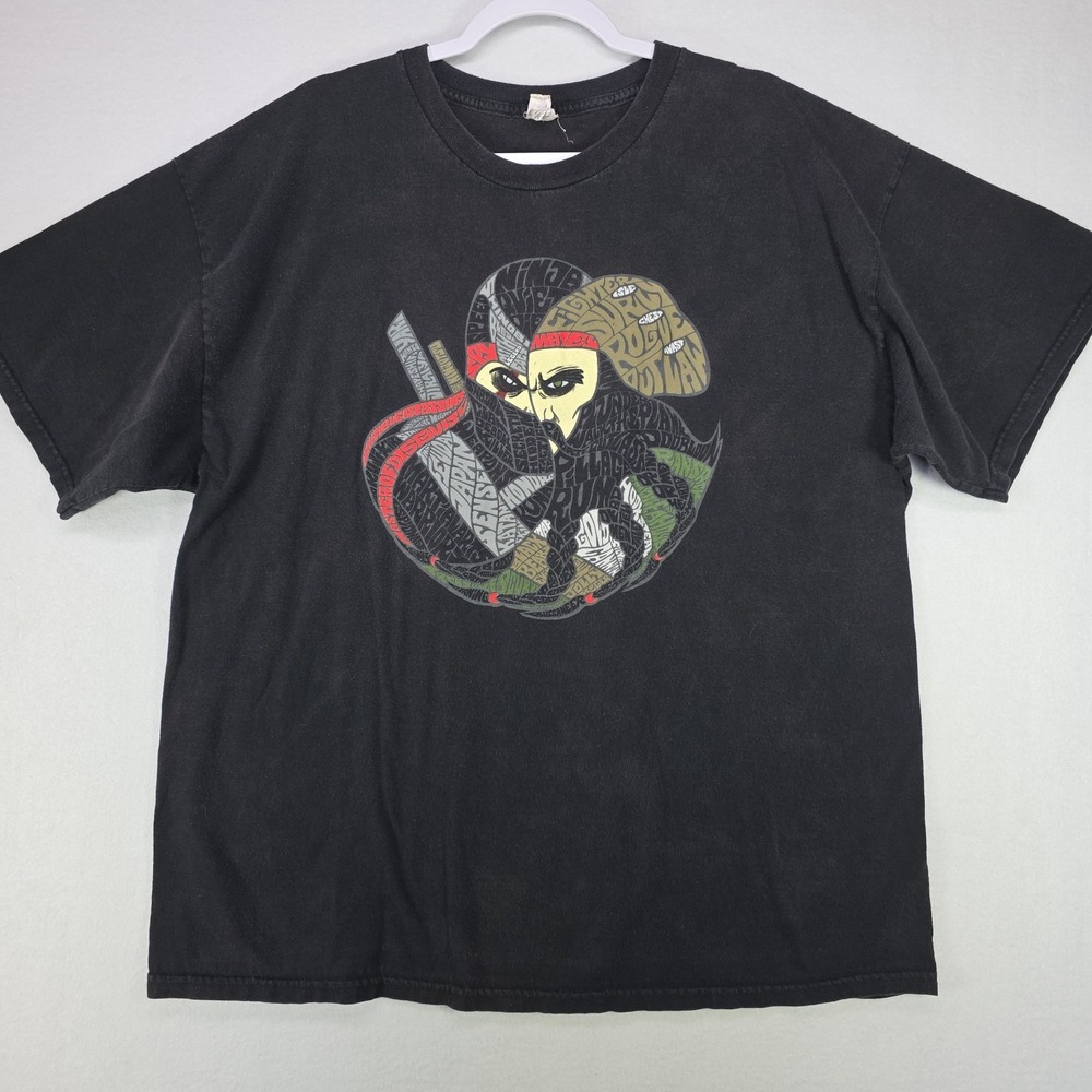 Loot Crate Ninja Vs Pirate Novelty T-Shirt Adult Size XXL Faded Black 2000's